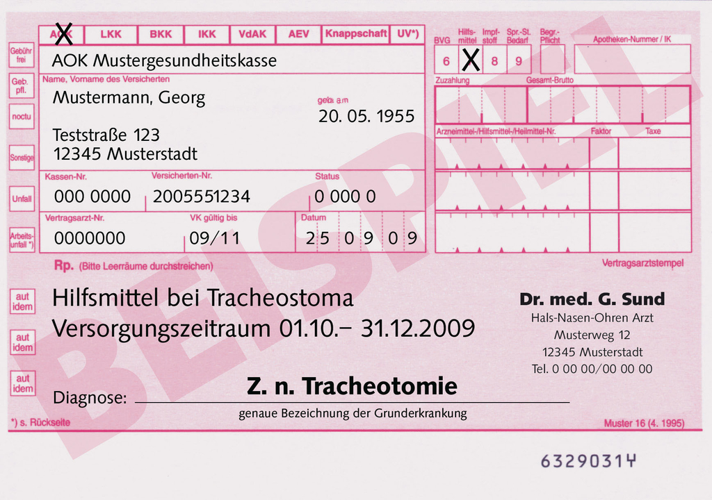 Tracheotomie Zubehör - Hilfsmittelversorgung