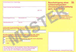 chronikerbescheinigung zuzahlung